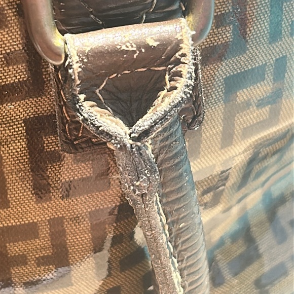 Fendi VINTAGE Zucchino FF Satchel Hand Bag - Picture 11 of 12
